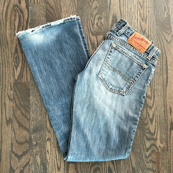 Lucky Brand Denim - Lucky Brand Sweet Dream Jeans Denim Embroidery Pocket Sz 2/26 Distressed